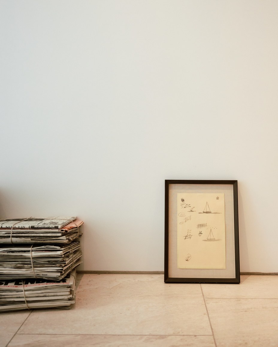 Installation view of the Robert Gober exhibition in the gallery. Various angles and artworks are captured in the frame.