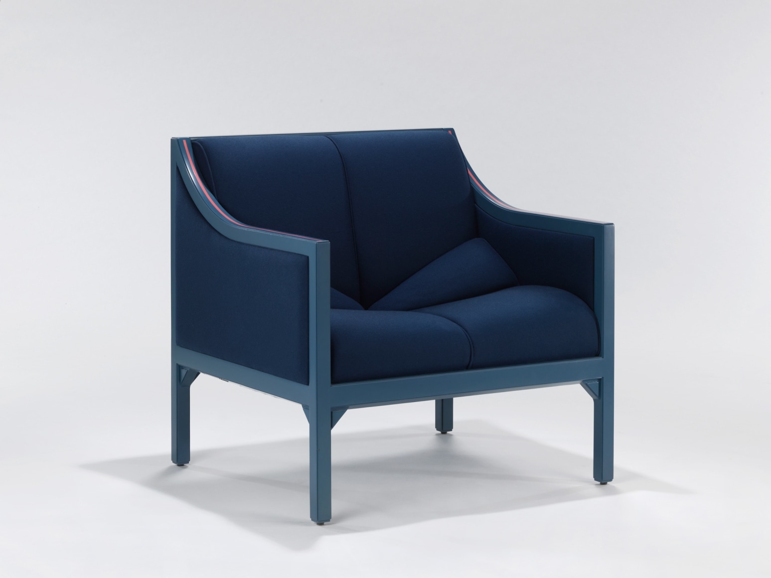 Blue armchair by Pierre Paulin