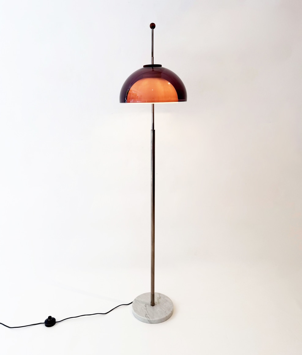 Floor lamp in a white room