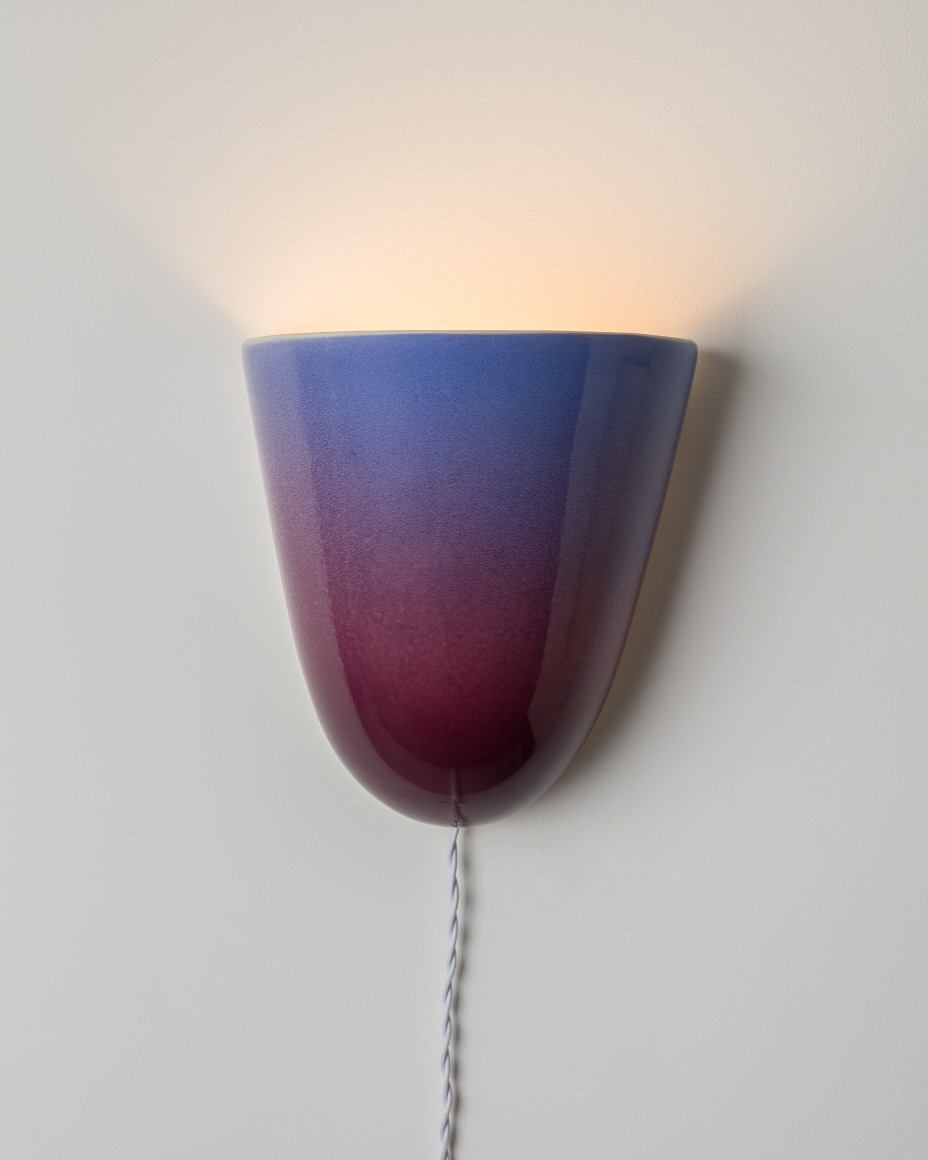 sconce on a gray wall
