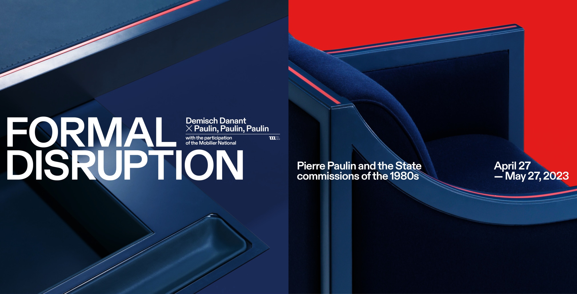 Banner with graphic content and words over images.