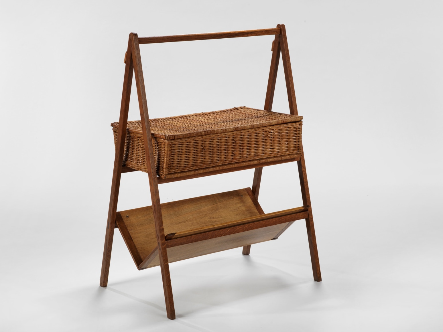 sewing shelf in an empty room