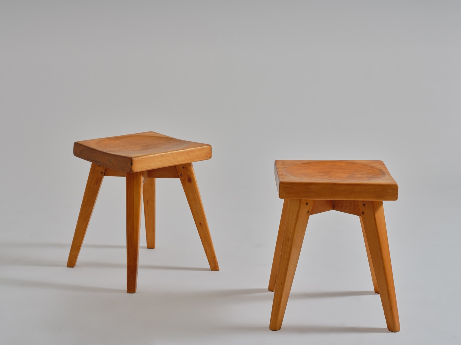 pair of stool in an empty room