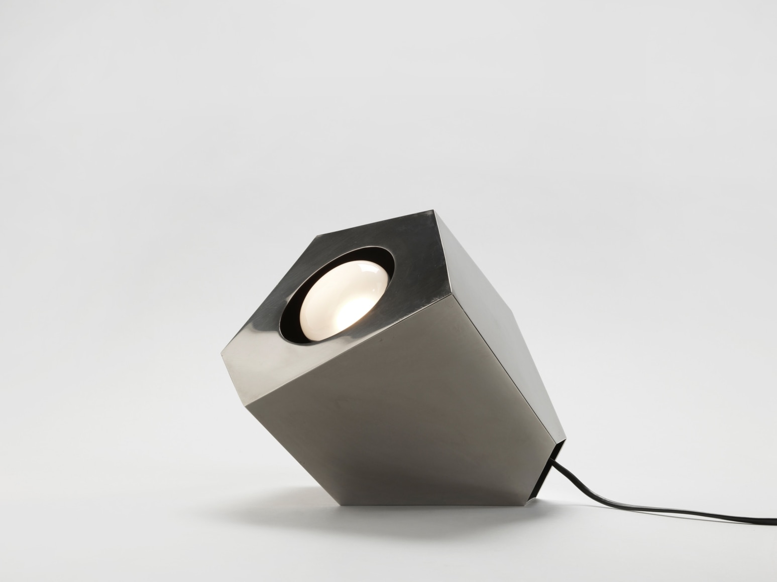 photo of chromed spotlight lamp