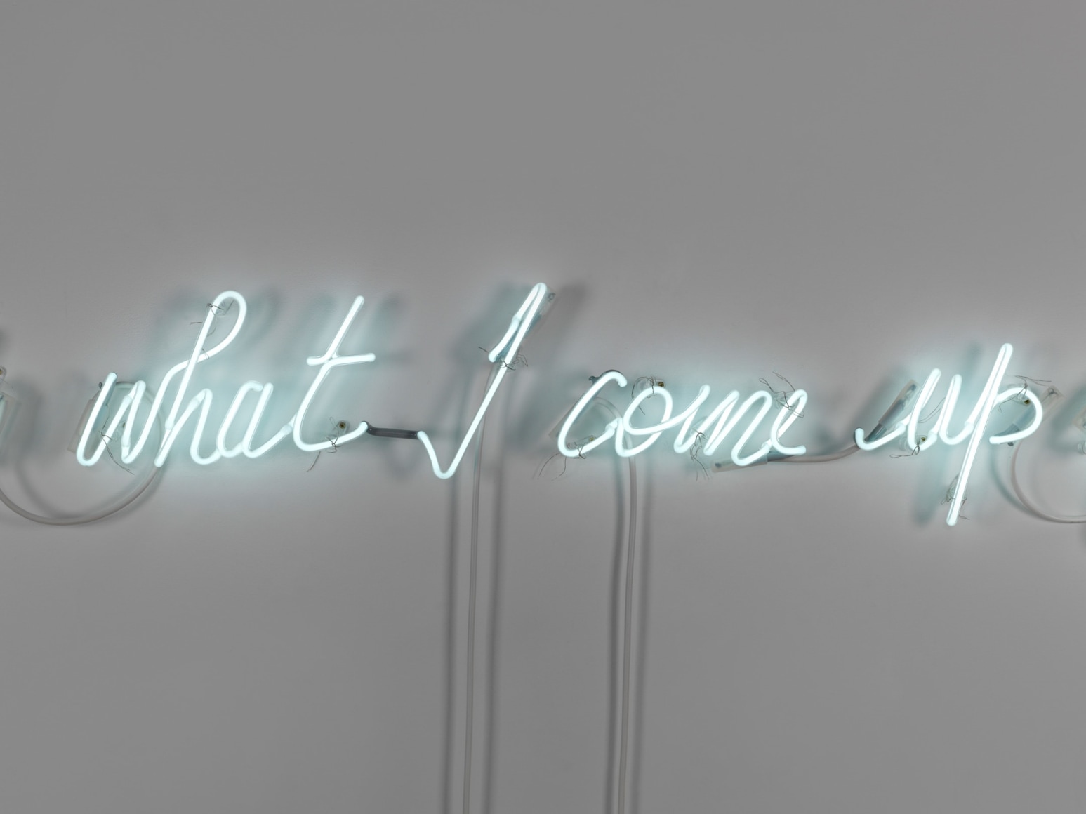 neon art installation work