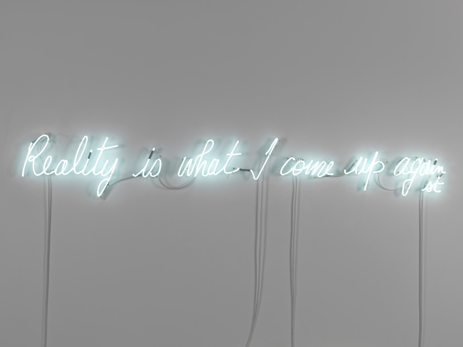 neon art installation work