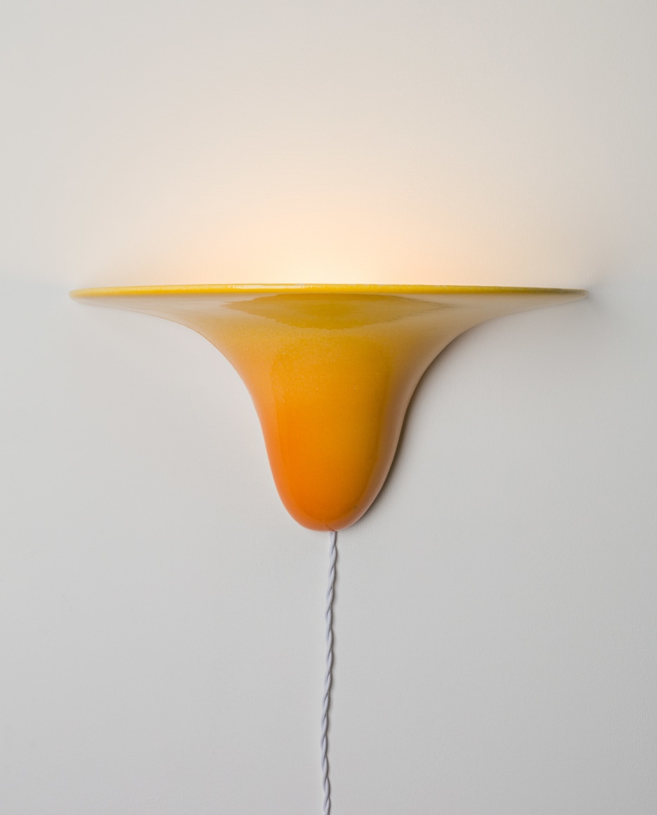 sconce on a gray wall