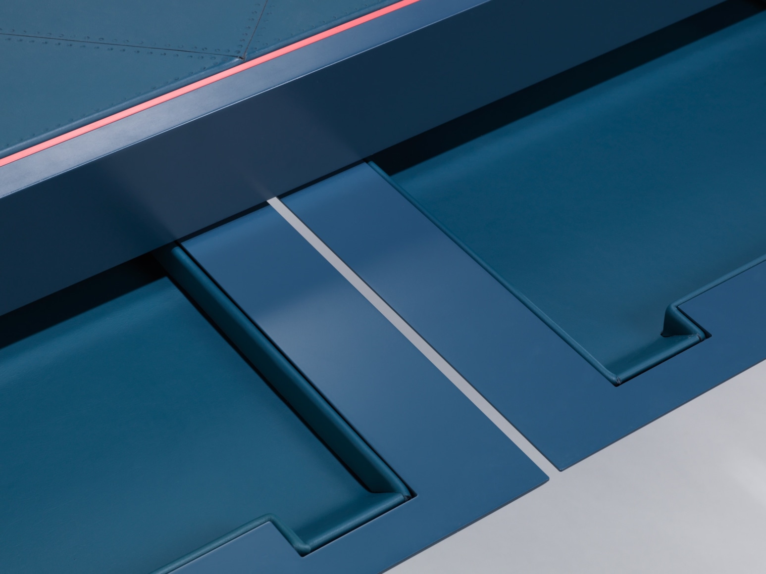 Detail of open drawers