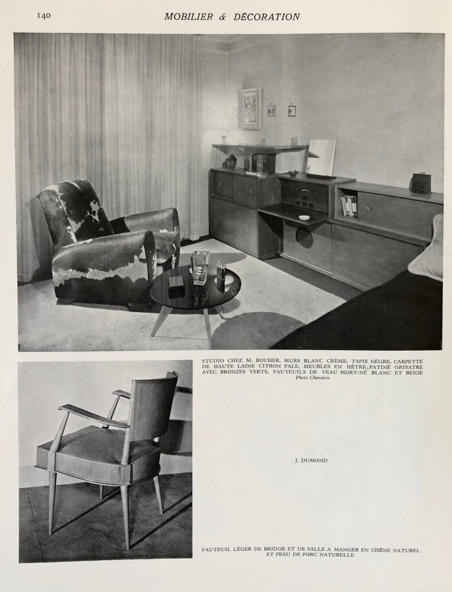 Mobilier et D&eacute;coration. April 1939, p. 140.
