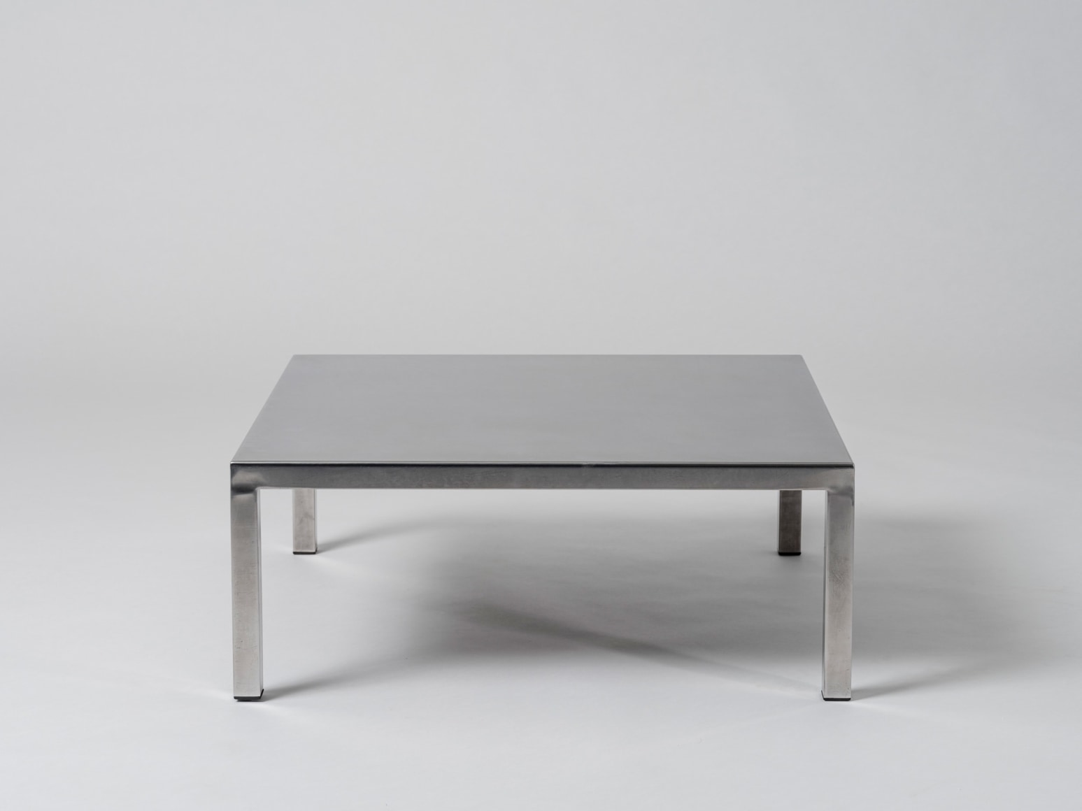 Stainless steel low table by Maria Pergay