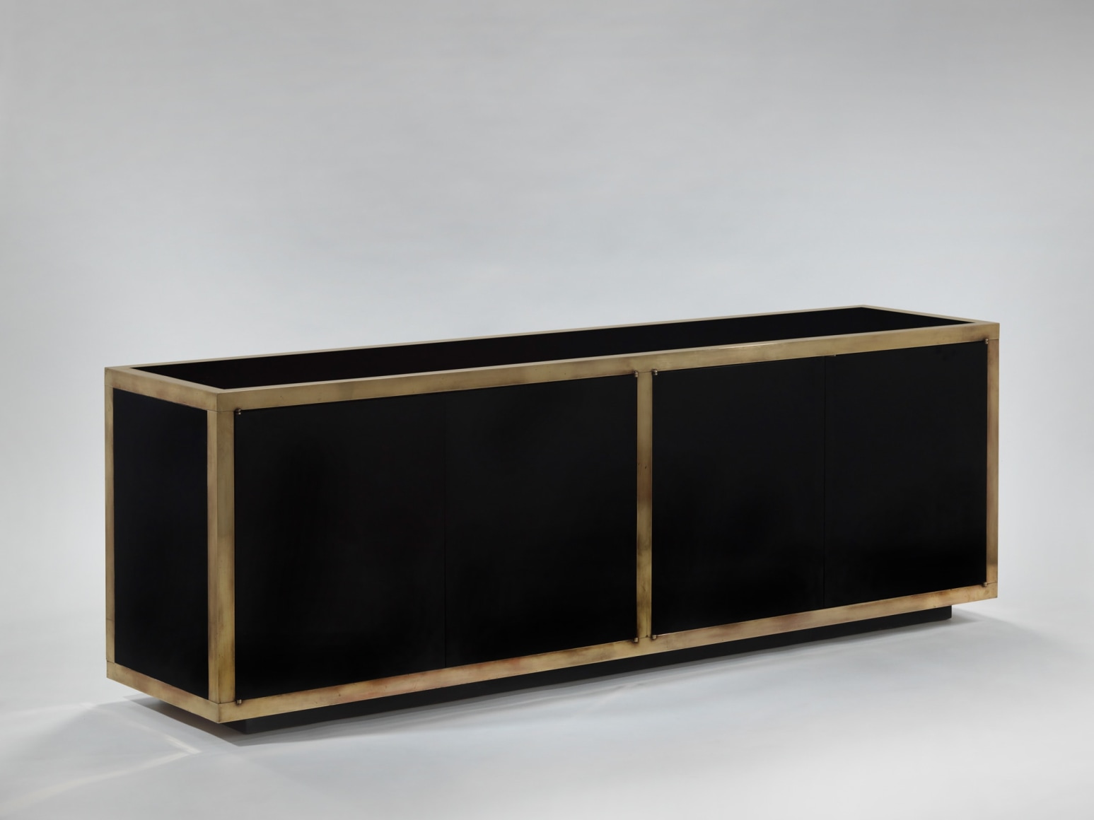 black pergay cabinet in an empty room