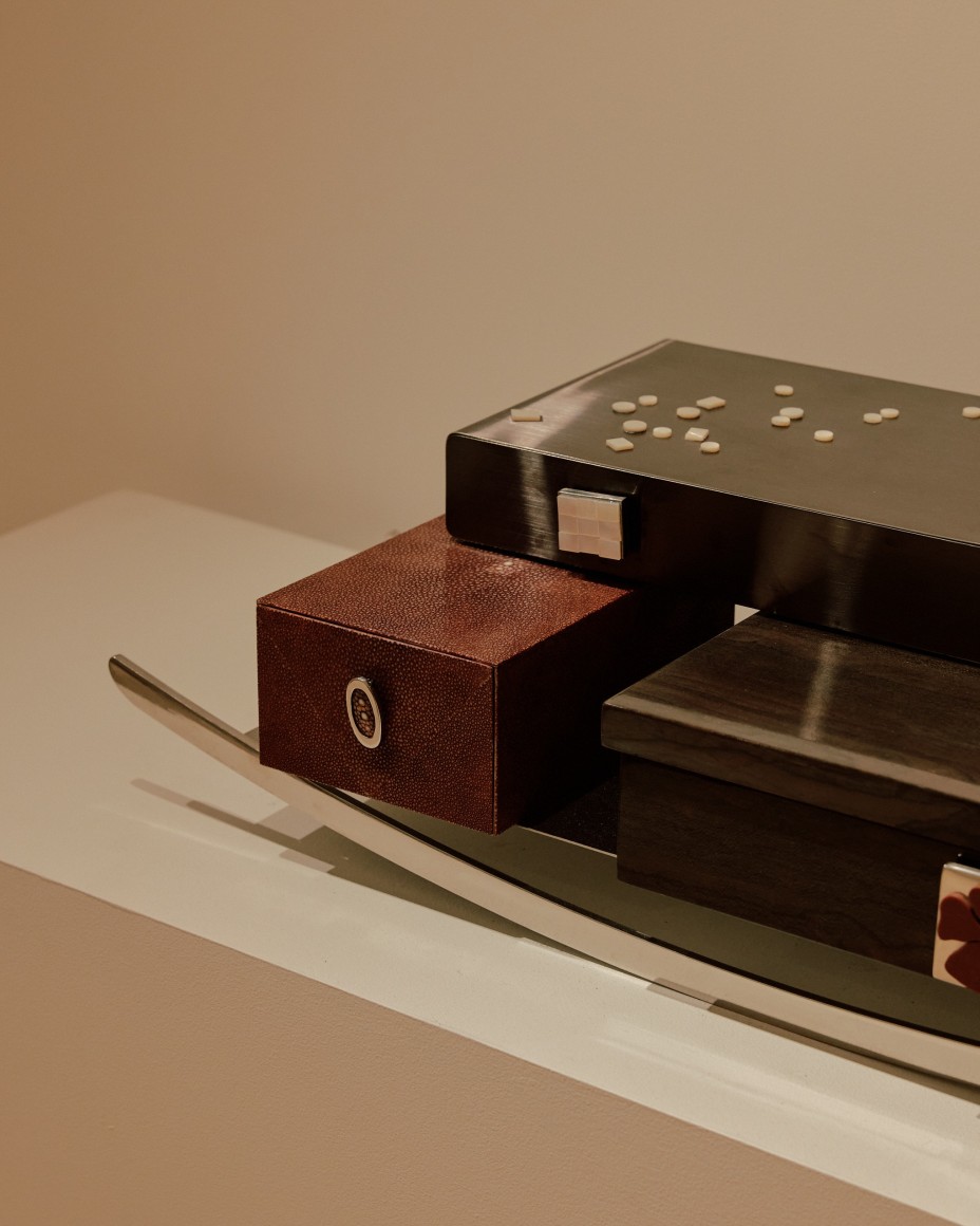 close up of coolie cabinet on display