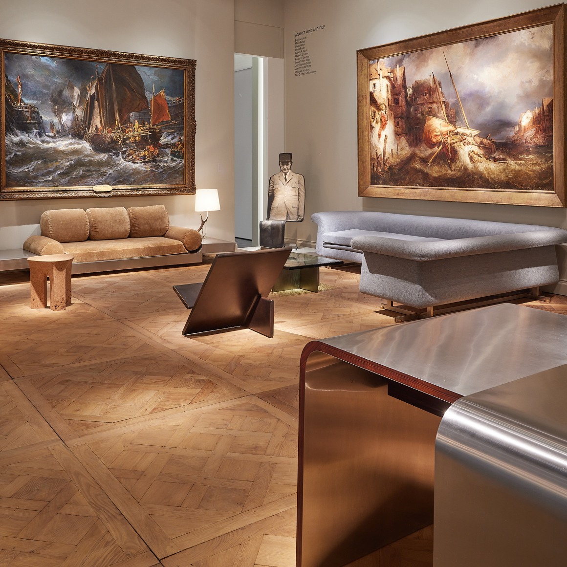 Installation view of the booth at Tefaf Maastricht with various angles and works on view.