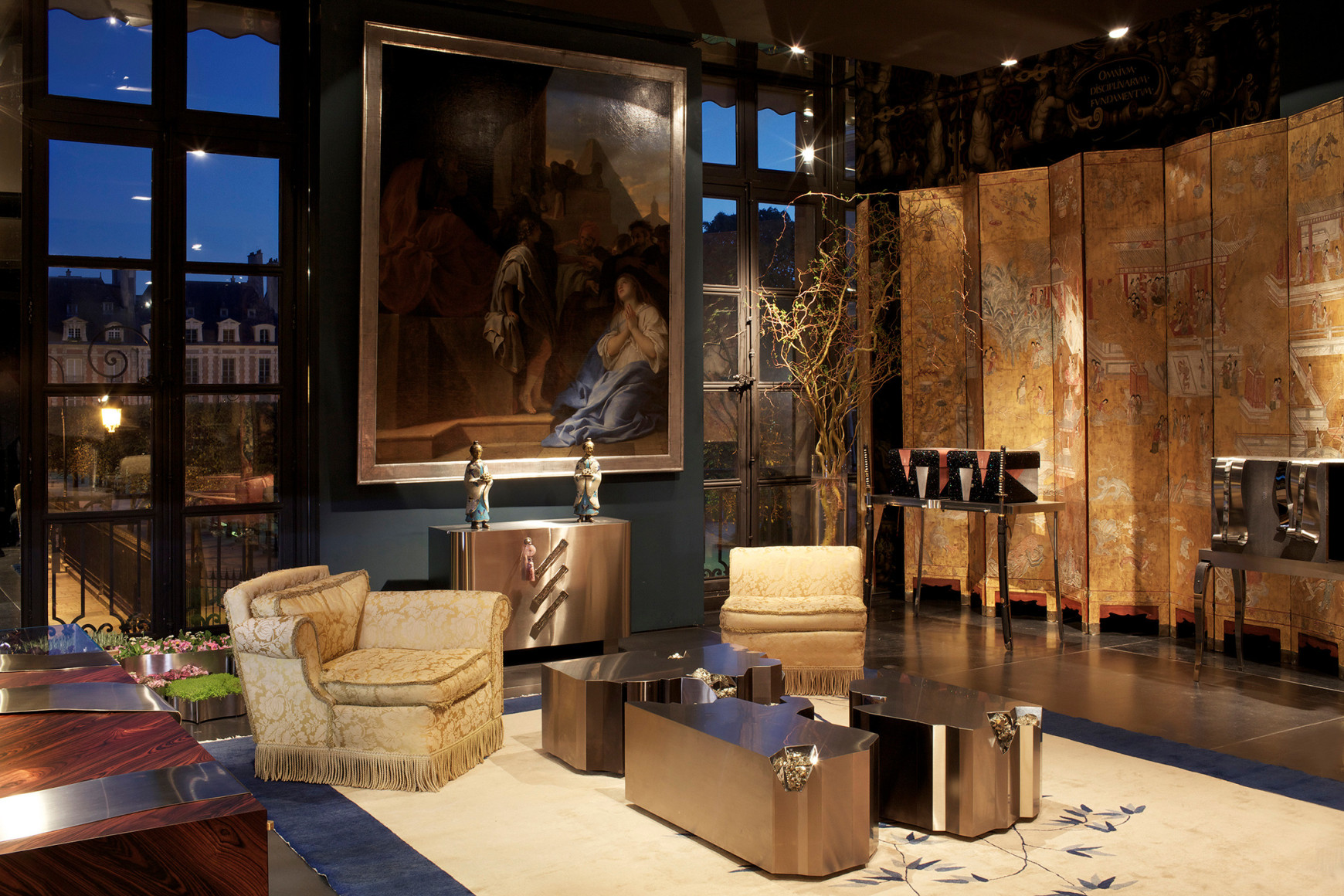 Installation view of&nbsp;Maria Pergay: Place des Vosges, March 22 &ndash; 31, 2012