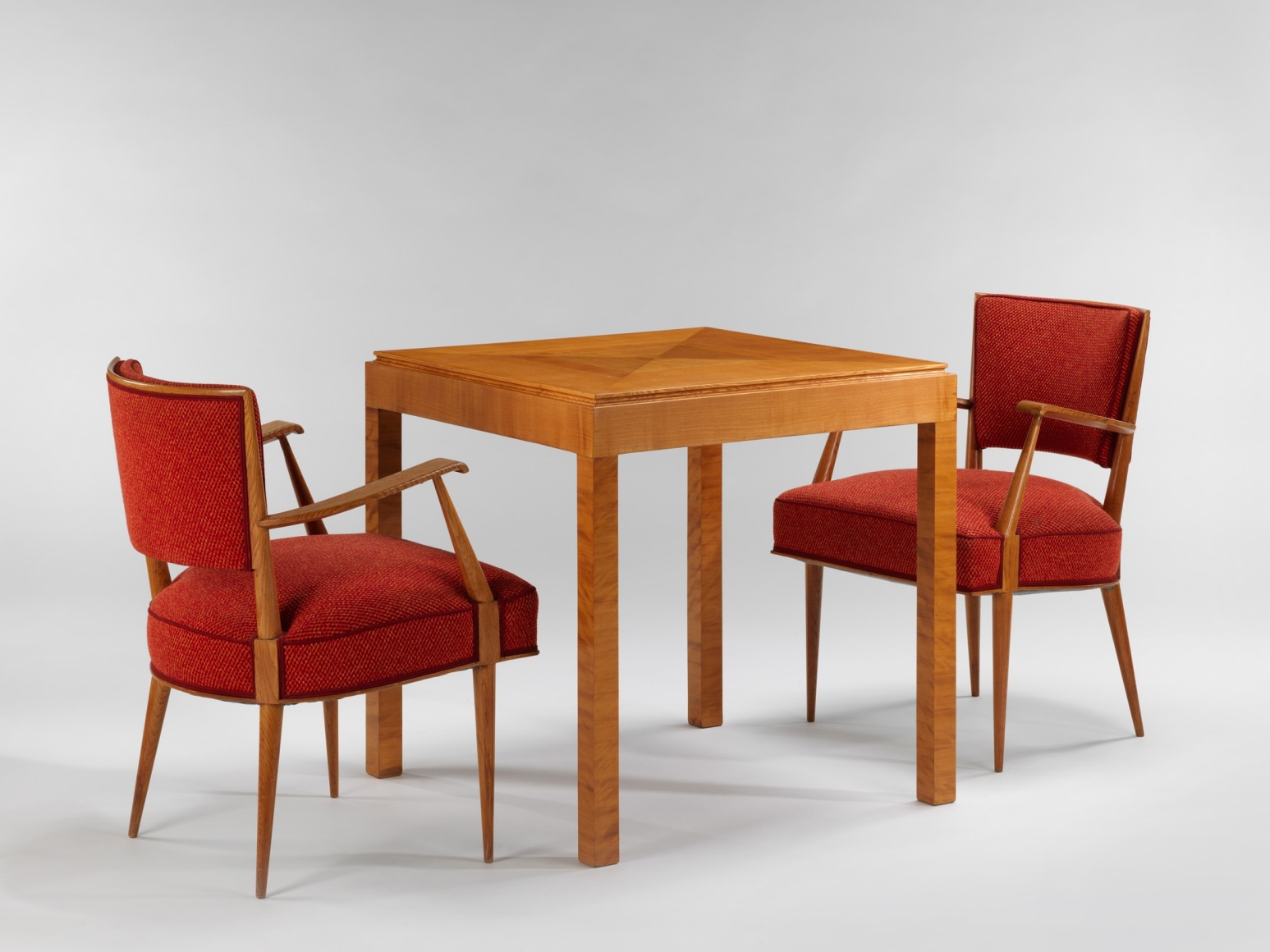 Shown with&nbsp;Pair of Oak Bridge Chairs,&nbsp;c. 1948