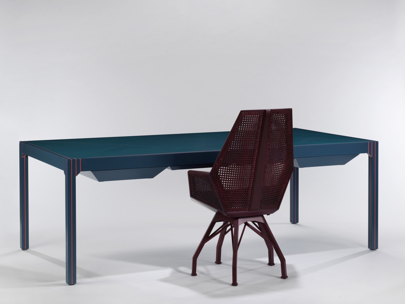 Desk chair with Mitterrand Desk by Pierre Paulin