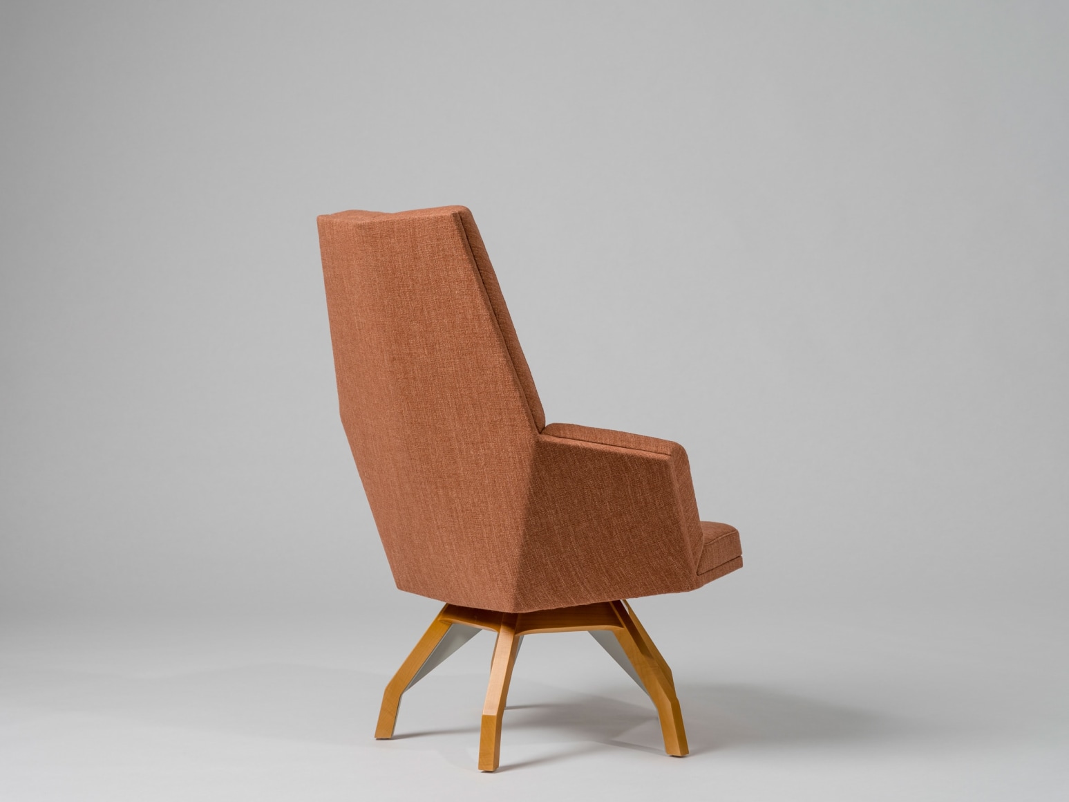 Wood based upholstered lounge chair by Pierre Paulin