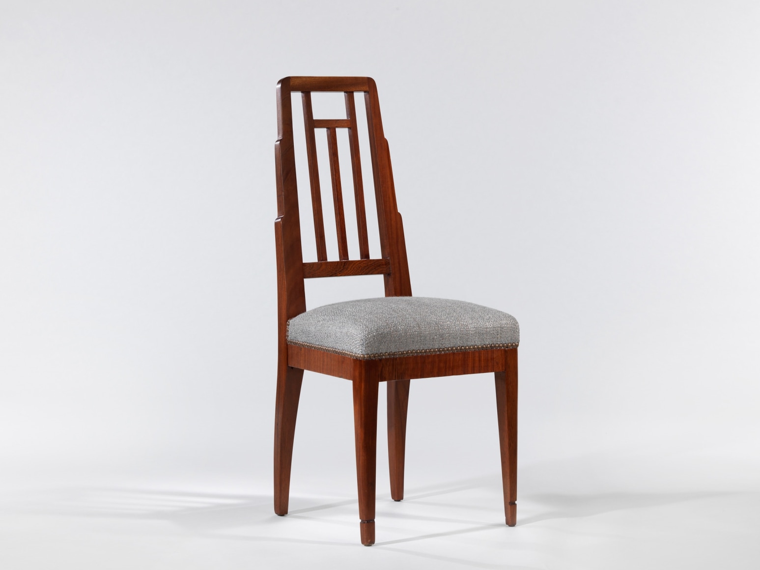 Wood chair with upholstered seat