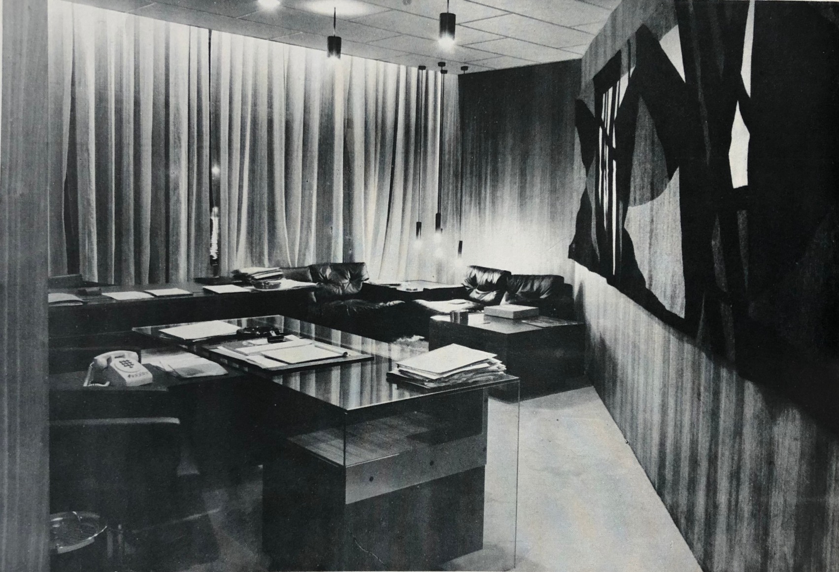 Desk by Antoine Philippon and Jacqueline Lecoq commissioned by Mobilier National and presented at the French Pavilion of the International Exposition of Montreal in 1967.