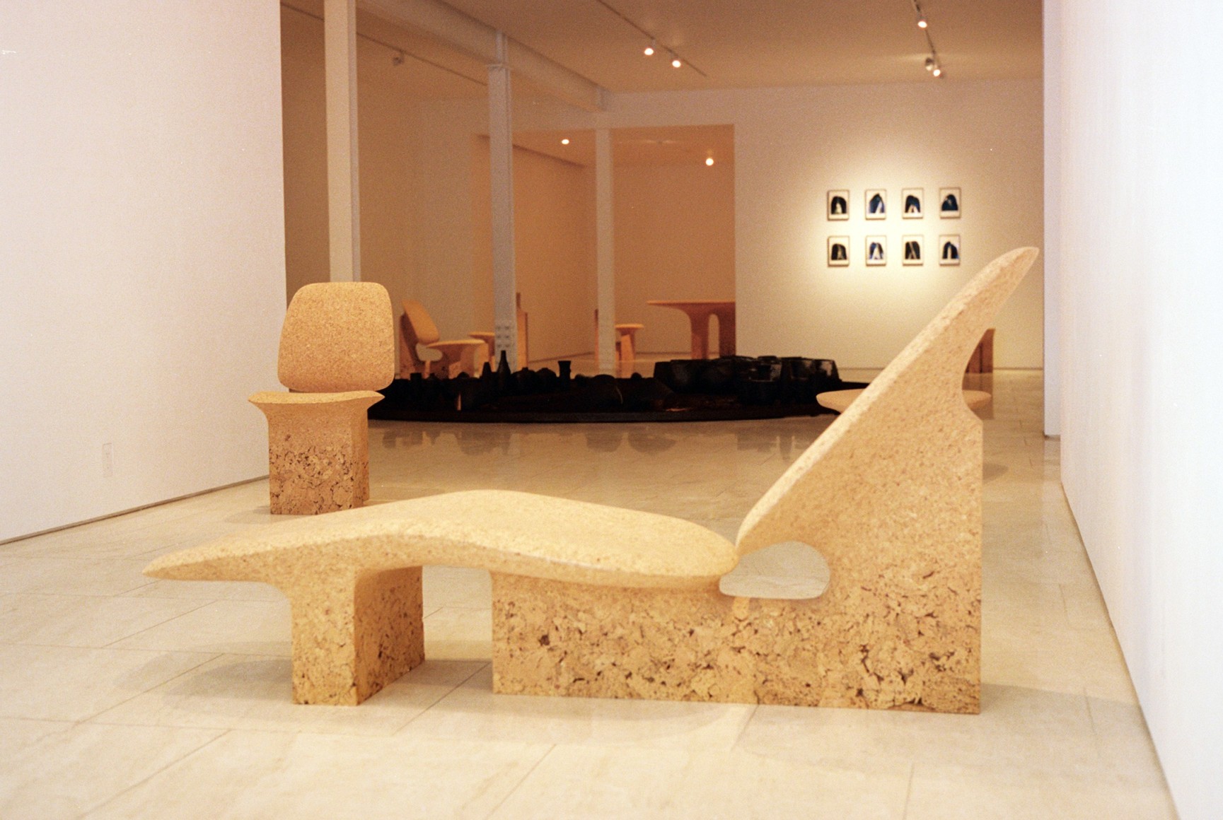Burnt Cork Chaise Longue on view in the Demisch Danant gallery