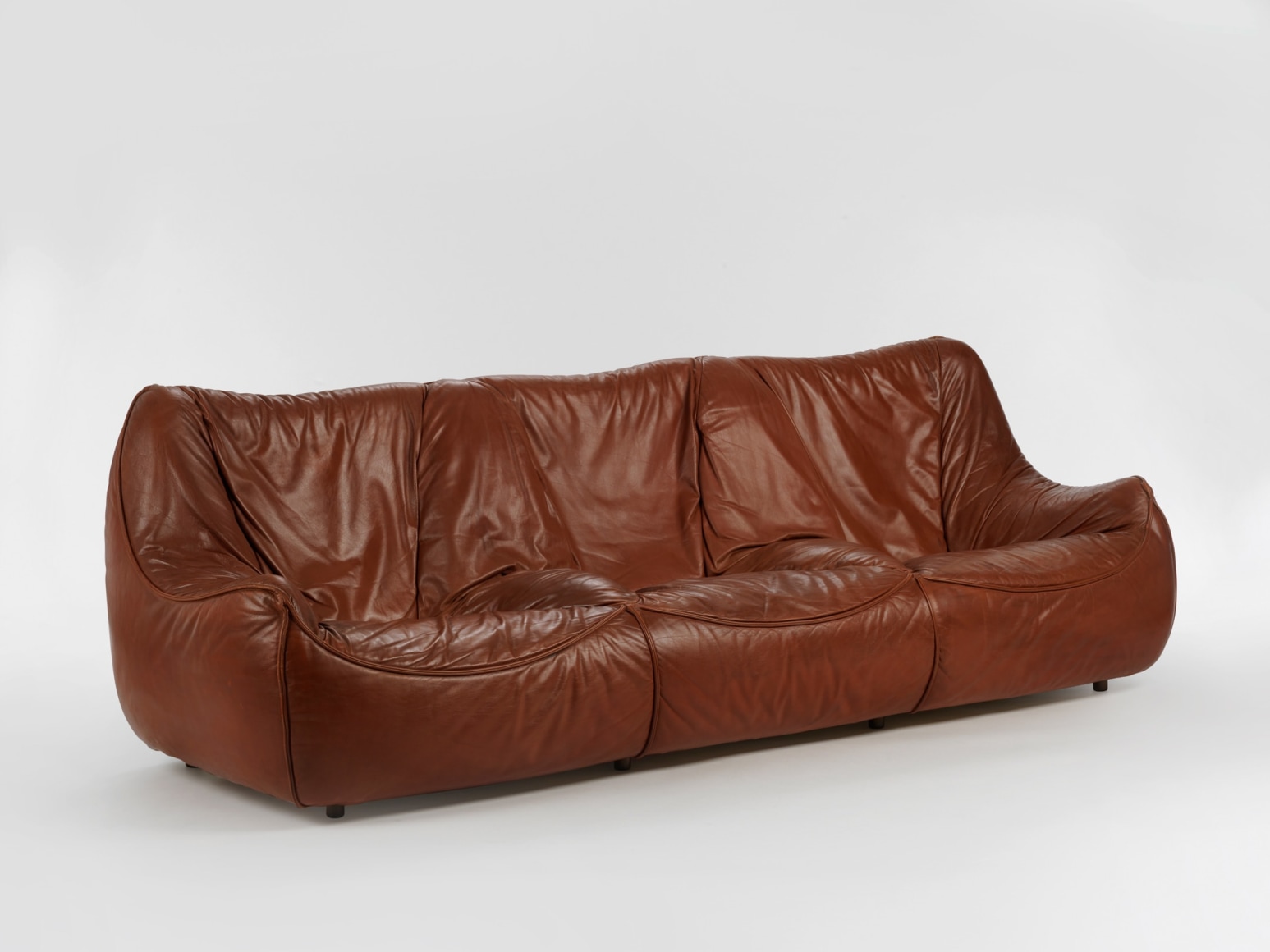 leather sofa in an empty room