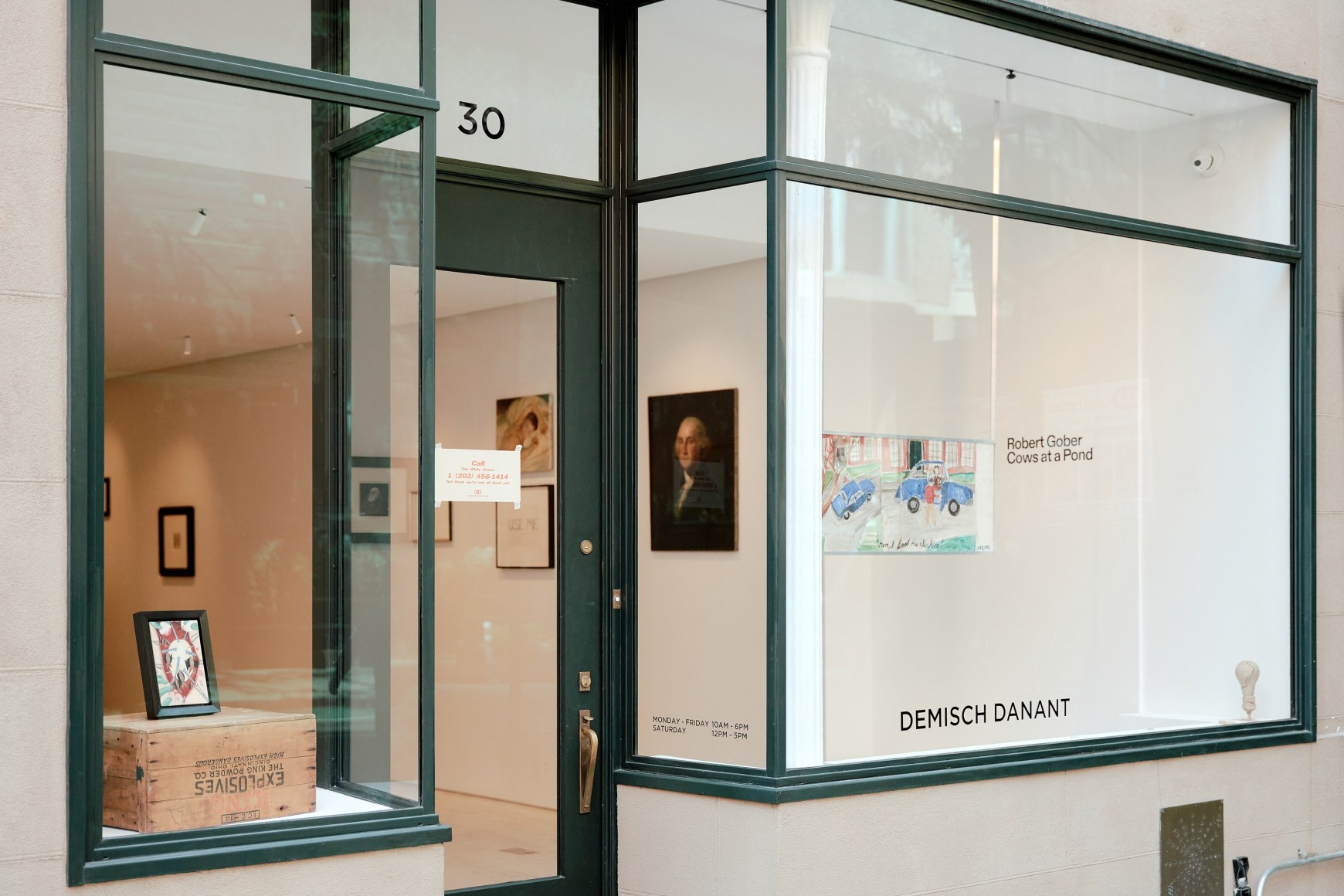 Installation view of the Robert Gober exhibition in the gallery. Various angles and artworks are captured in the frame.