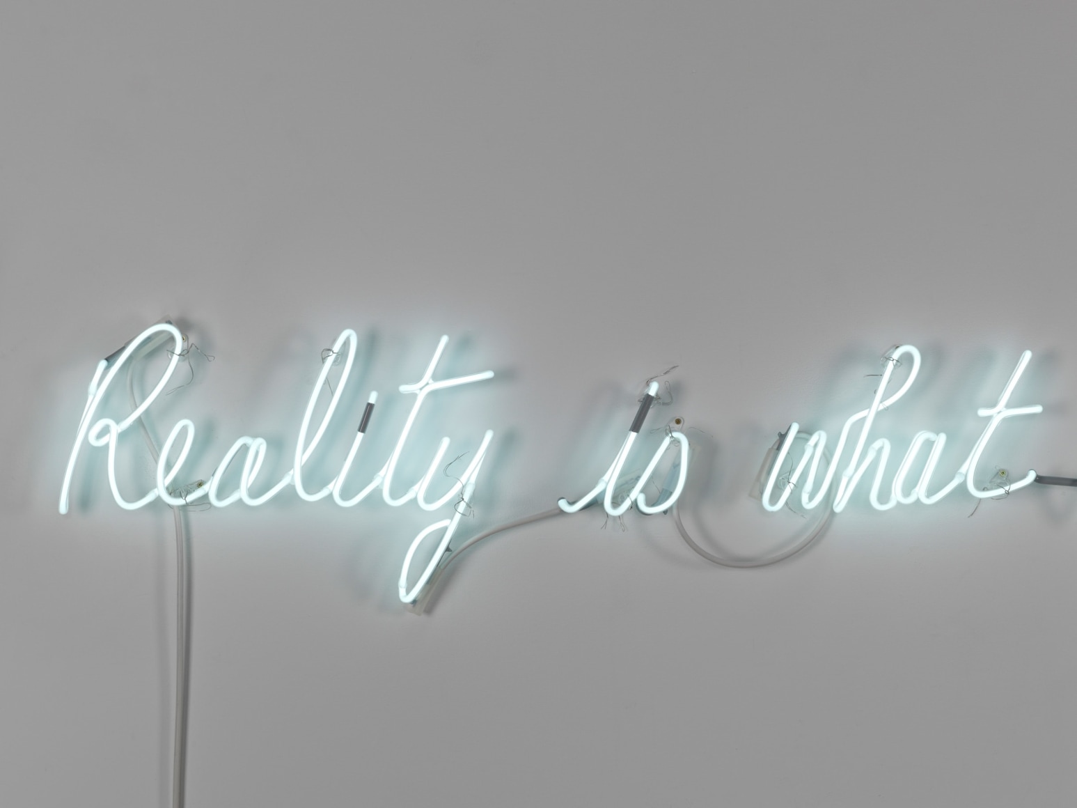 neon art installation work