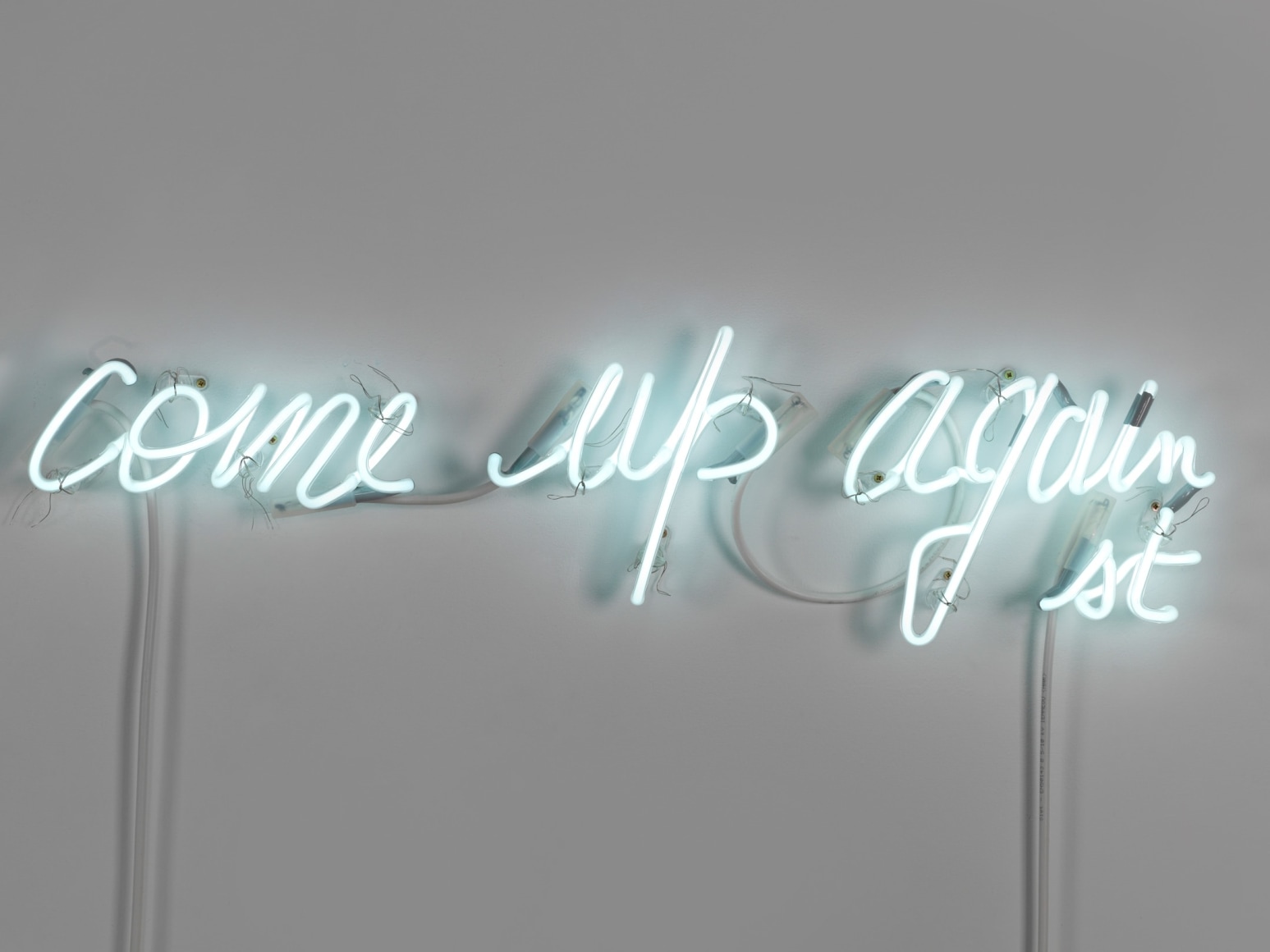 neon art installation work