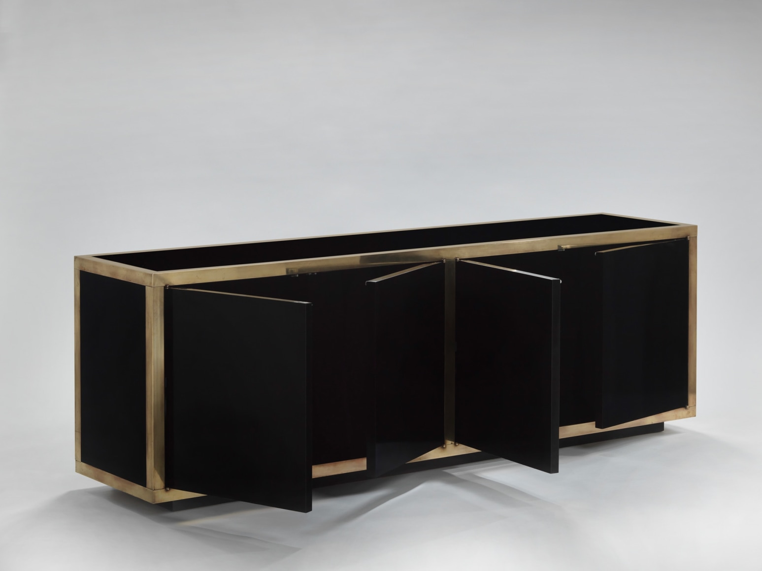 black pergay cabinet in an empty room