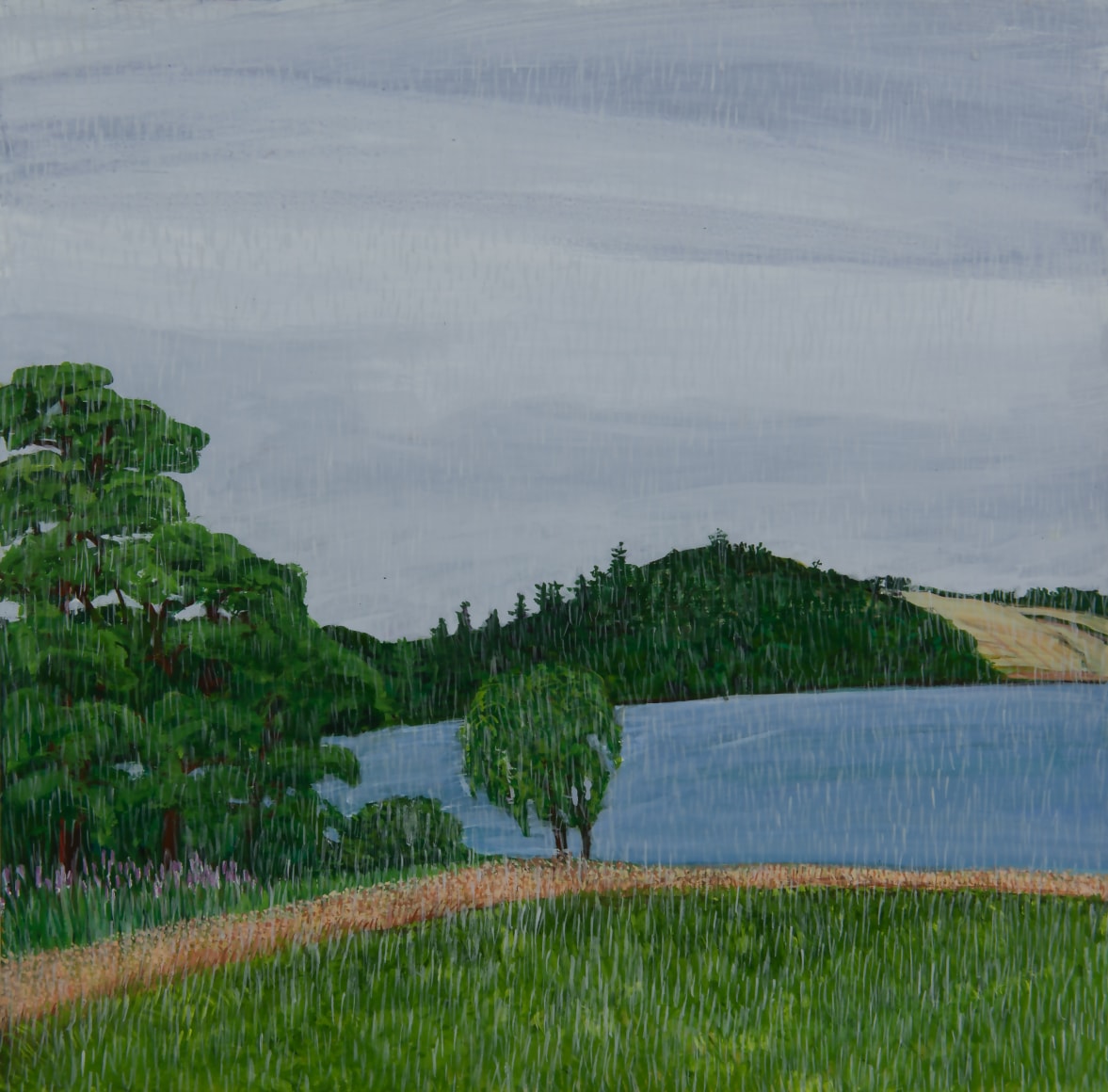 Sarah McEneaney Annaghmakerrig Lake Rain, 2023