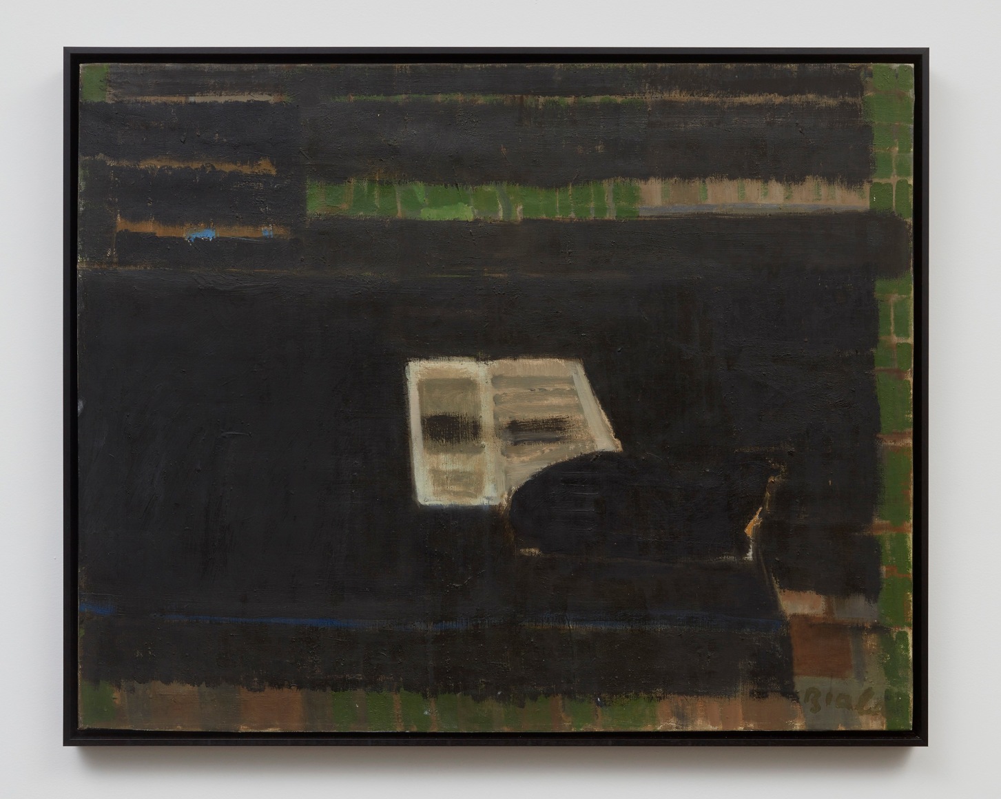 Janice Biala Cat and Book, 1988