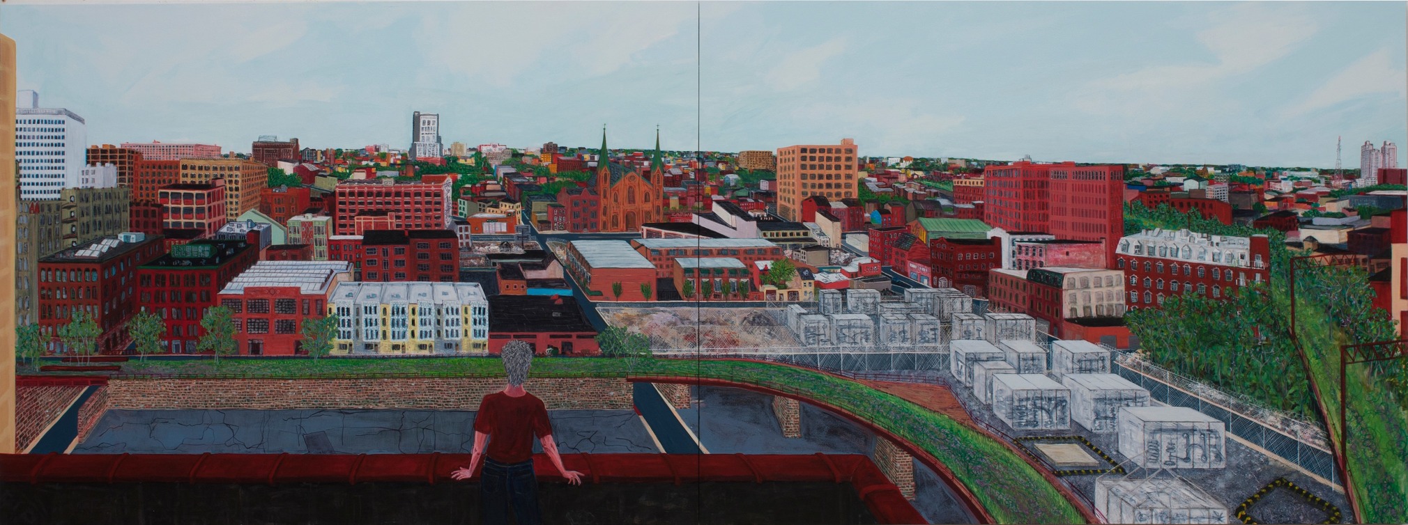 Sarah McEneaney Trestletown from the Wolf, 2016