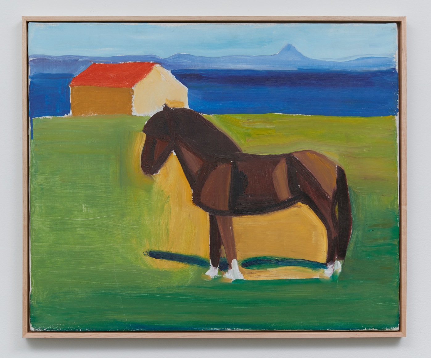 Louisa Matth&iacute;asd&oacute;ttir Brown Horse Yello House, Red Roof II, ca. 1987