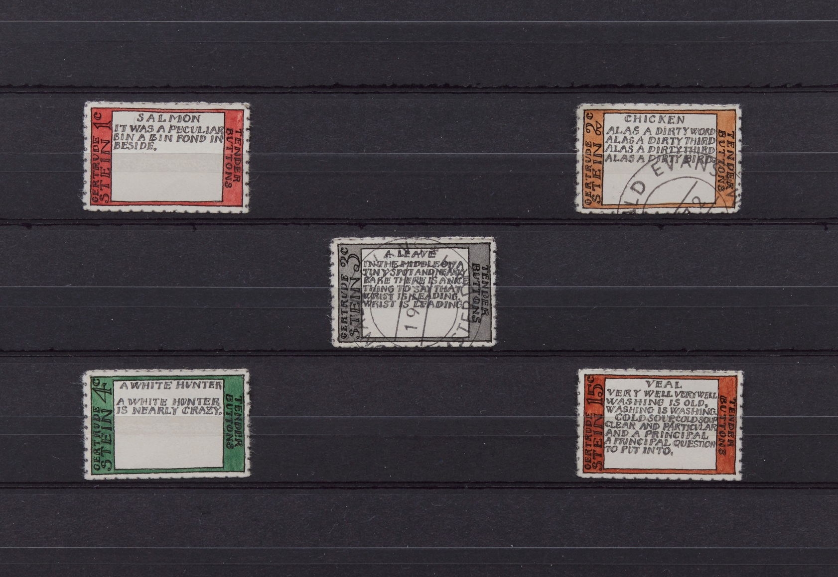 Donald Evans Stein, 1972. Gertrude Stein. &quot;Tender Buttons&quot; by Gertrude Stein. (Detail)