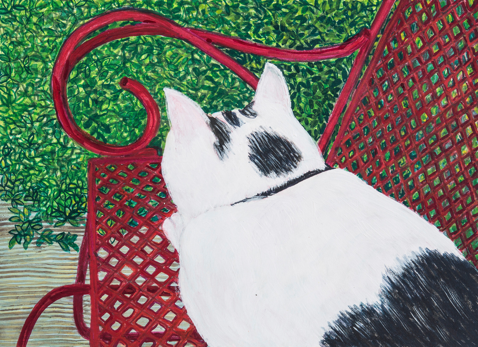 Sarah McEneaney Irv Red and Green, 2021