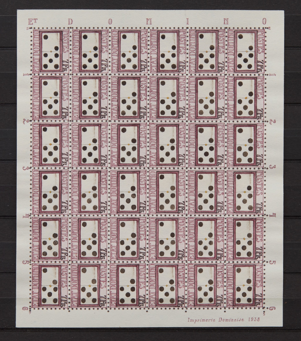 Donald Evans Domino, 1938. Dominoes.