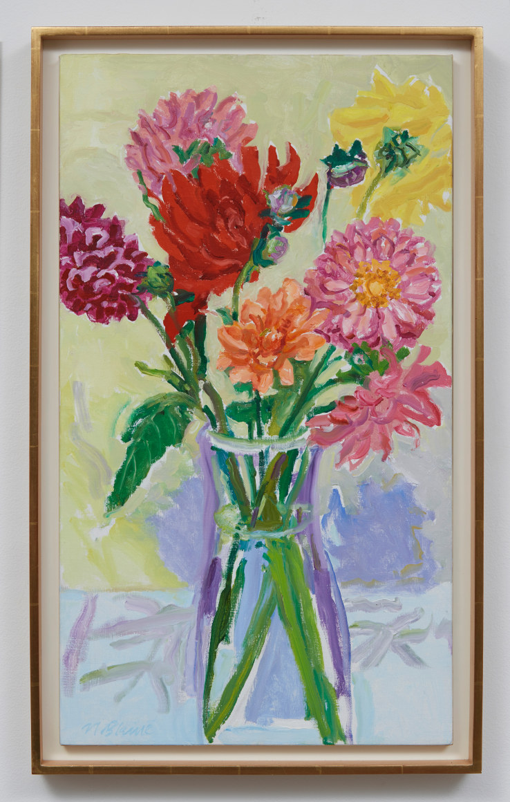 Nell Blaine Dahlias in Carafe, 1981