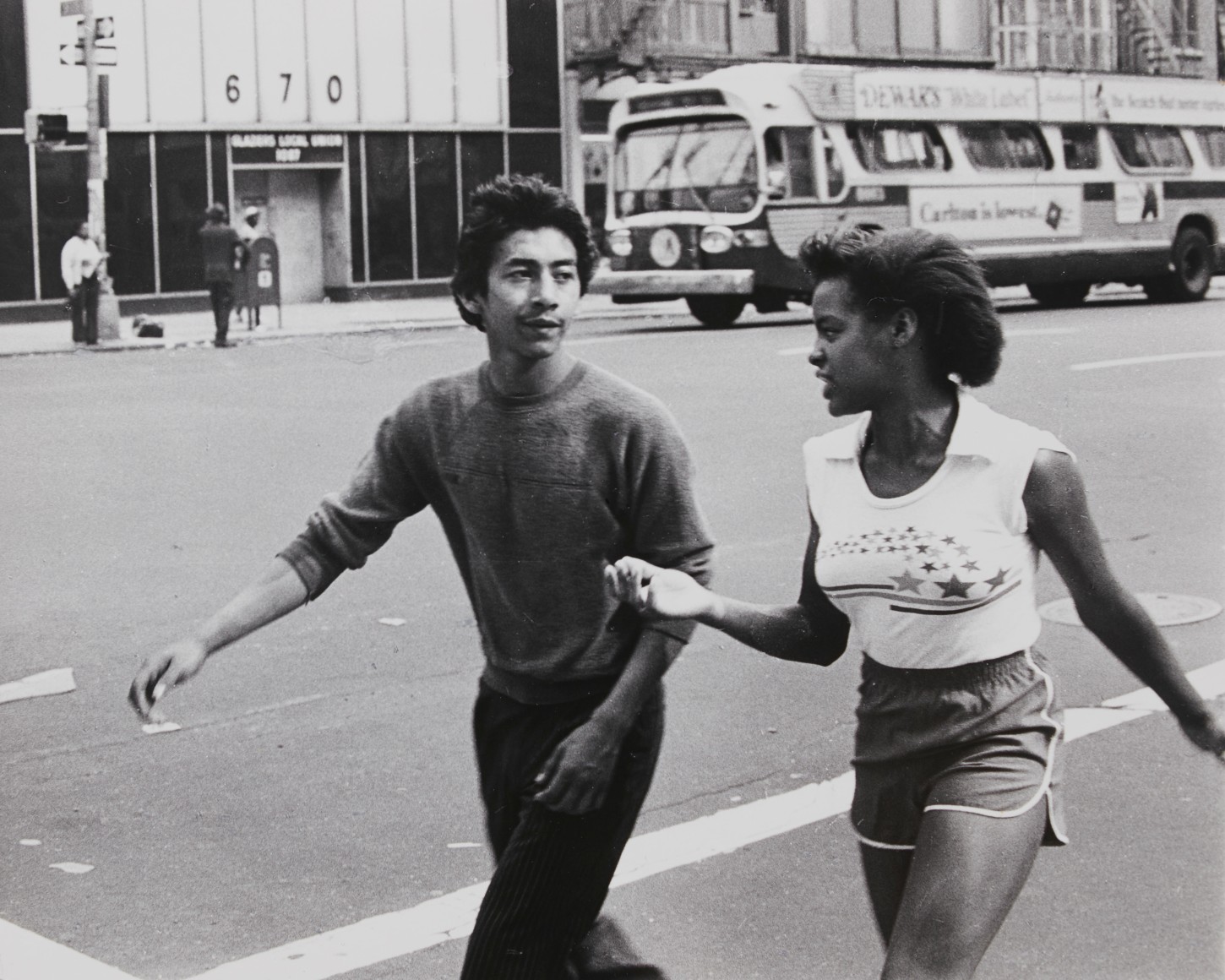 Rudy Burckhardt Untitled, New York (couple walking in street), c. 1978
