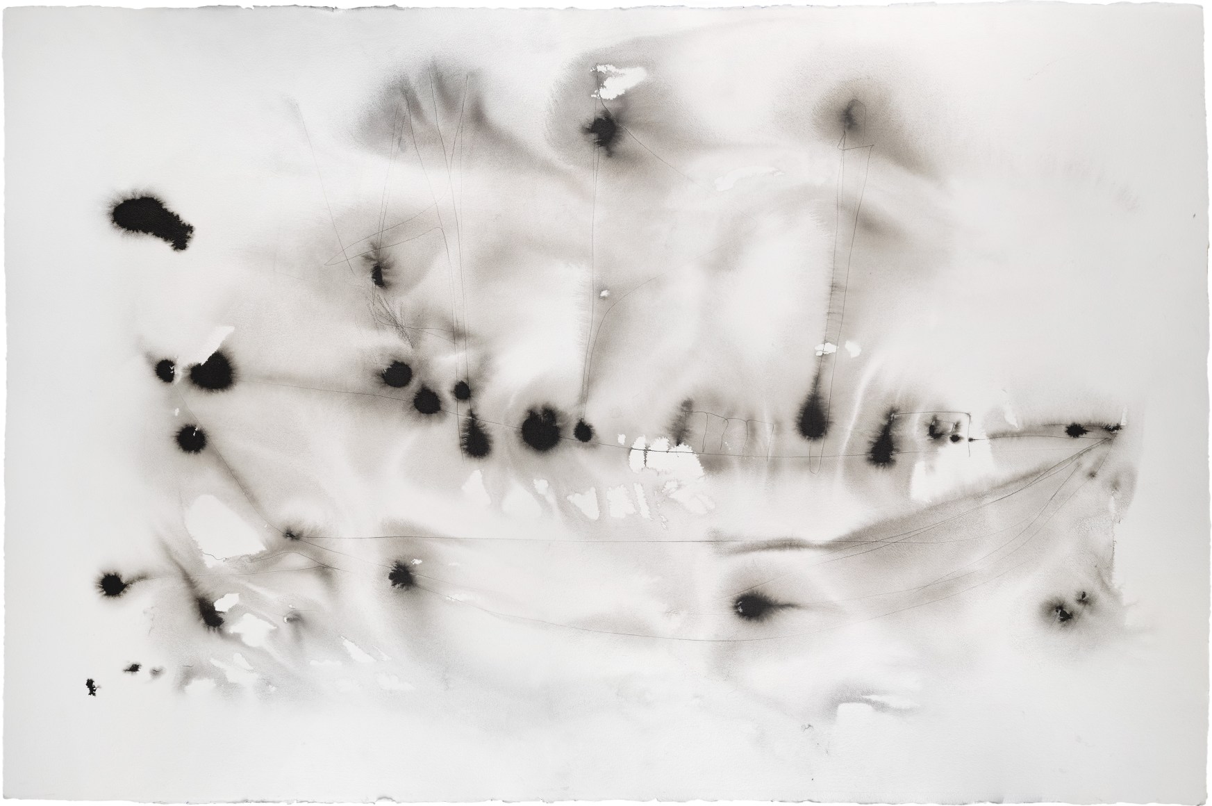 Last of the Wind Ships, 2017, ink on paper, 40 1/8 x 59 1/8 in. (102 x 150 cm.)
