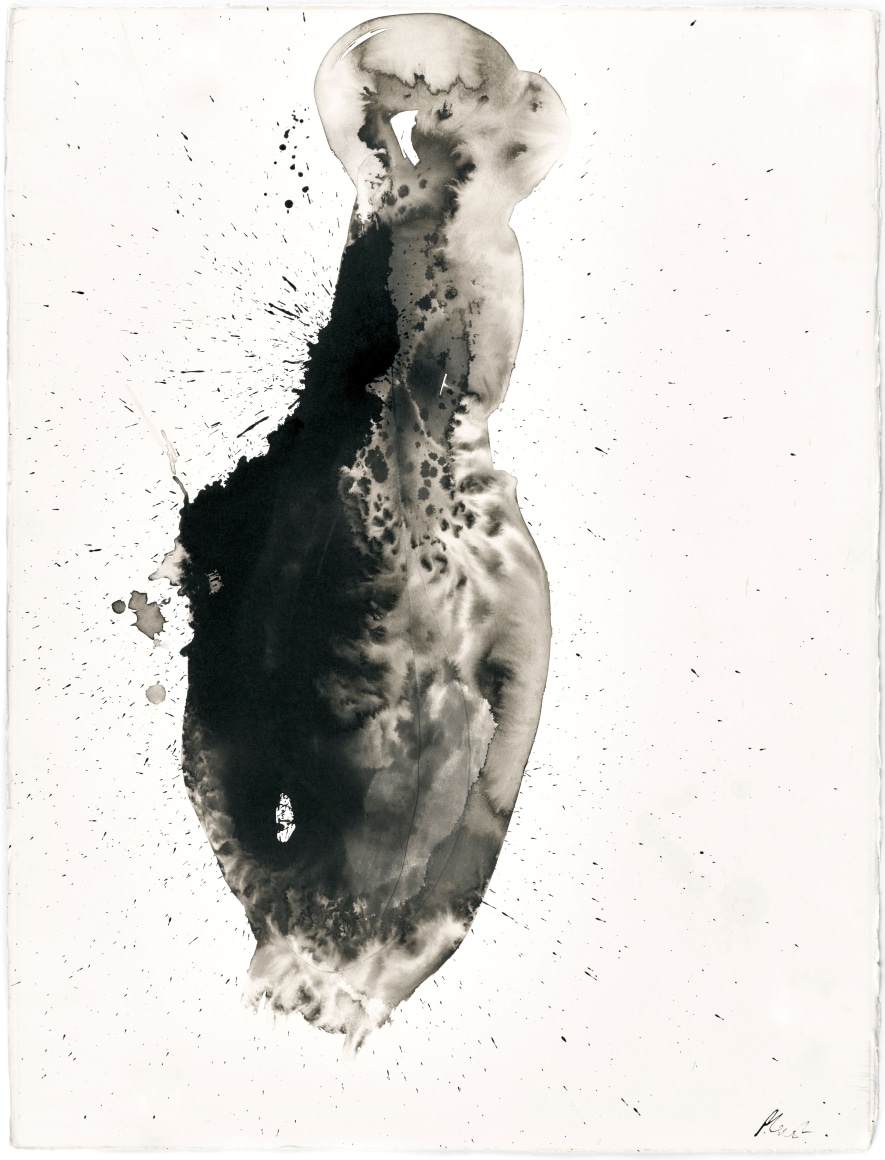 Landscape (human), 2016, ink on paper, 29 7/8 x 22 1/8 in. (76 x 56 cm.)