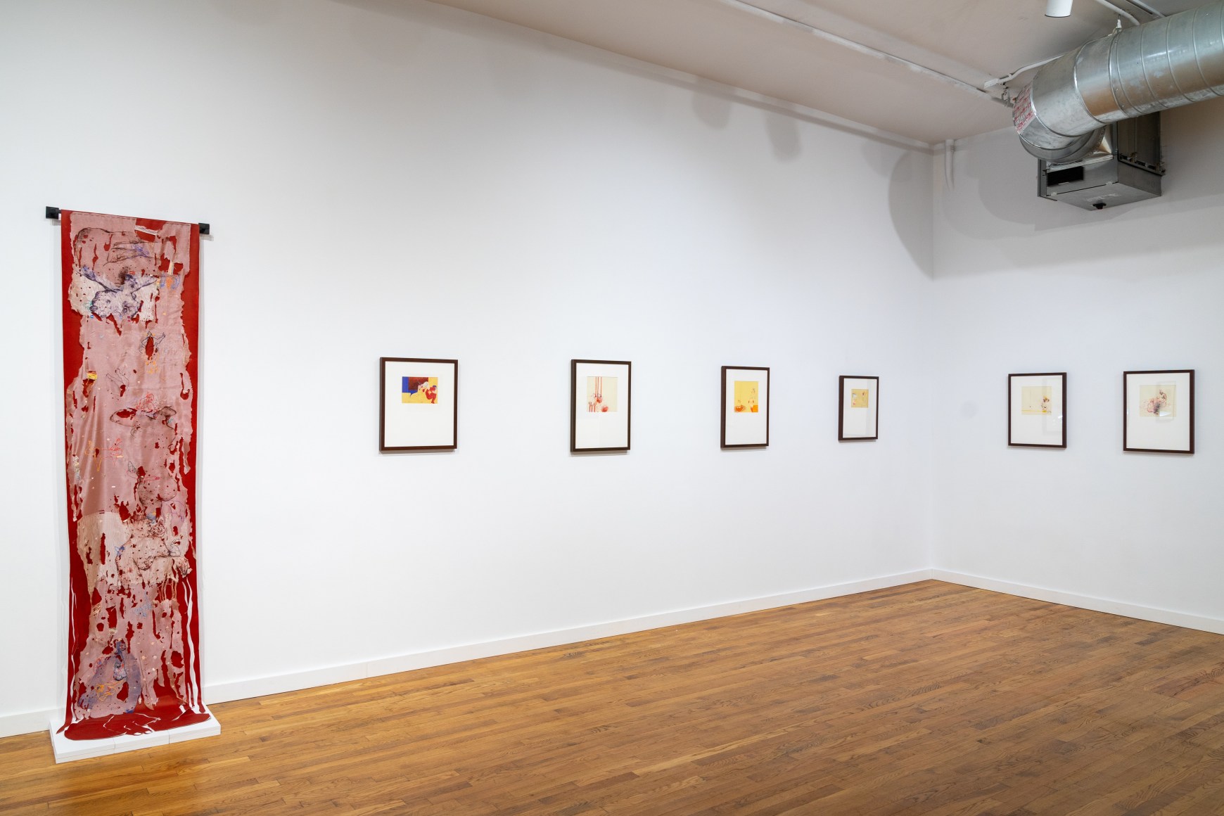 Installation view of Summer Group Exhibition -&nbsp;Adrianne Lobel, Shirin Mirjamali &amp; nikki terry&nbsp;(2024) at 494 Greenwich Street.