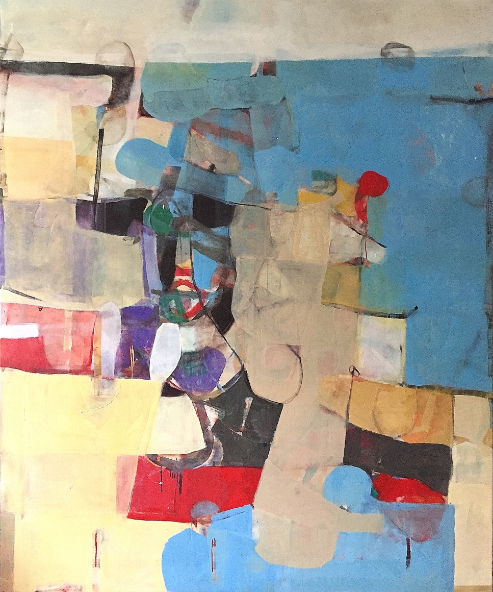 Robert Szot, Western Plans, 2017, Oil on linen, 70&quot; x 62&quot;