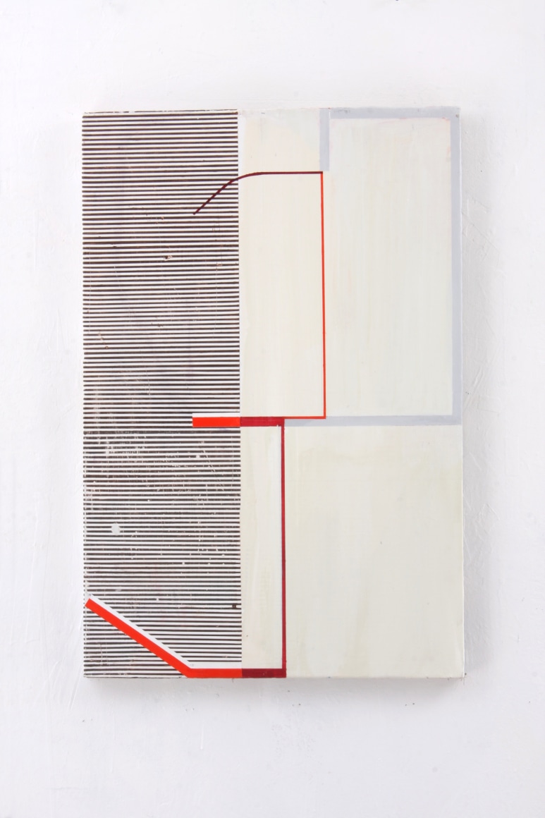 Gordon Moore, Catawall, 2018, Acrylic, latex, and pumice on canvas, 30&quot; x 20&quot; at Anita Rogers Gallery