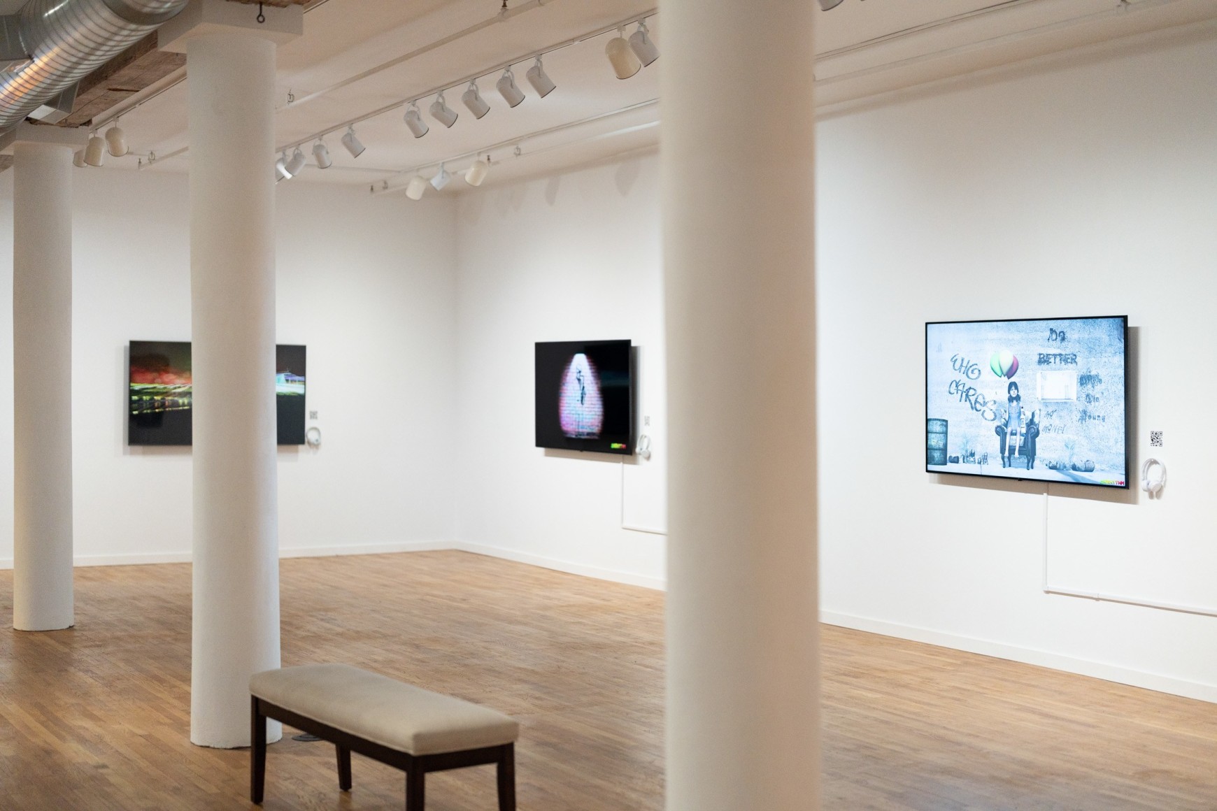 Installation view of NFT: Ricky Crespo and Jeremy Kidd (2022) at Anita Rogers Gallery 494 Greenwich Street.