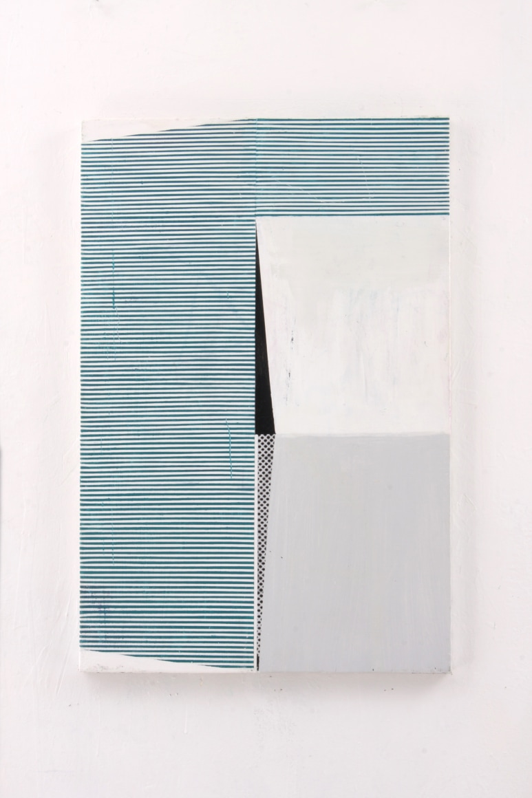 Gordon Moore, Sliver, 2018, Acrylic, latex, and pumice on canvas, 30&quot; x 20&quot; at Anita Rogers Gallery