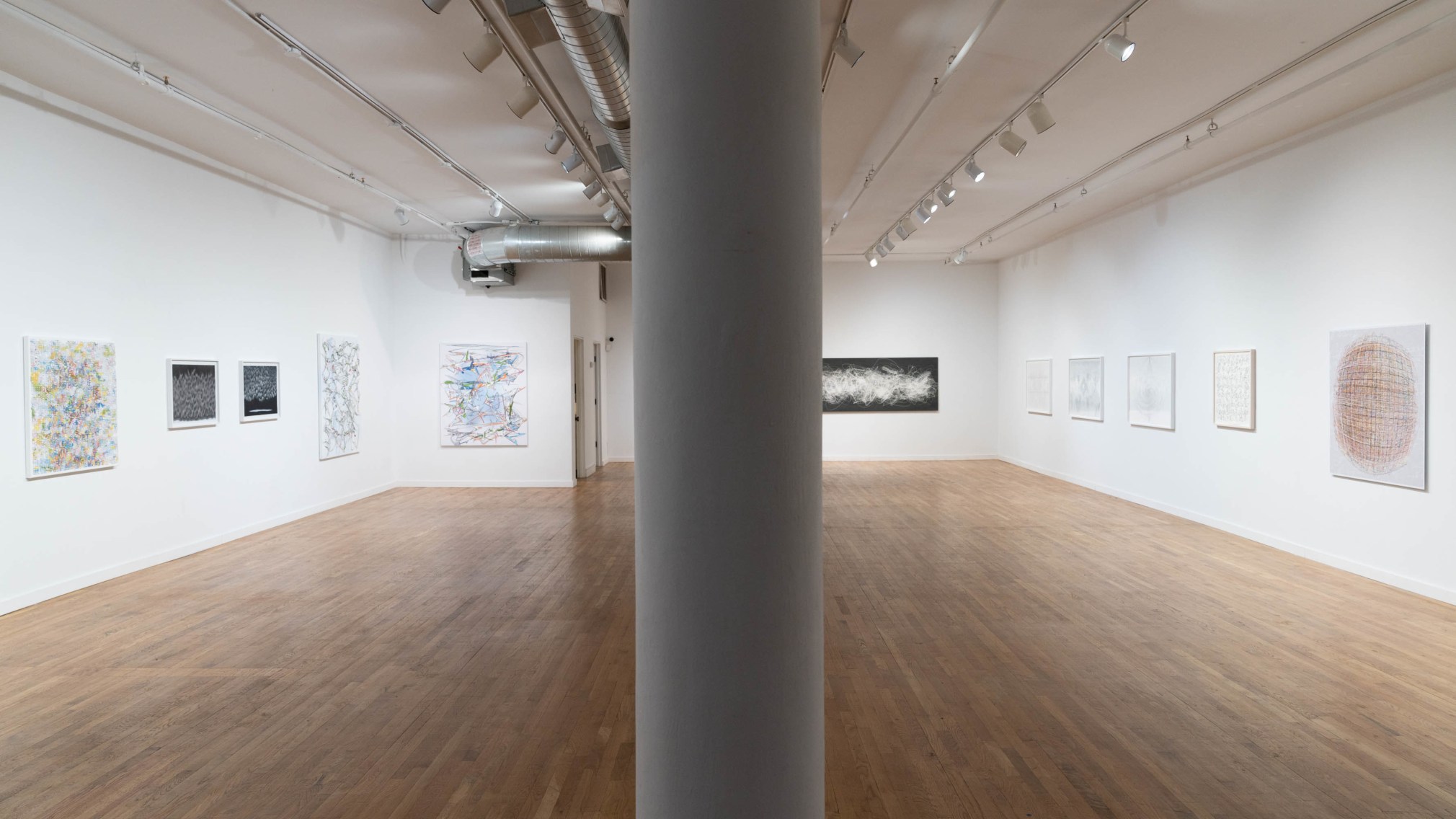 Installation photo of Simon Bertrand &amp; Henry Mandell: Entanglement (2025) at Anita Rogers Gallery