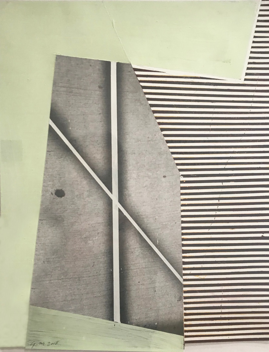Gordon Moore, Untitled, 2018, Ink and paint on photo emulsion paper, 14" x 11" at Anita Rogers Gallery