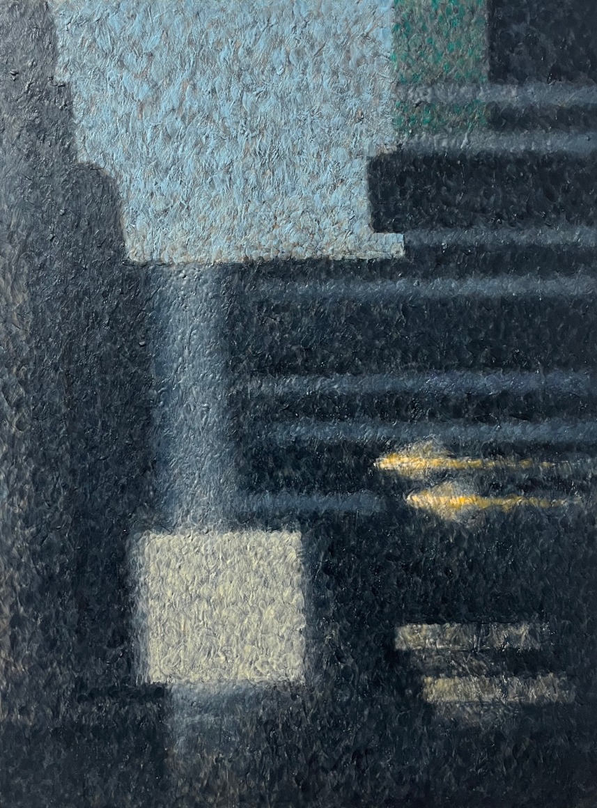 John McDevitt King, Night Light, 2020, Encaustic on wood, 48&quot; x 36&quot; at Anita Rogers Gallery