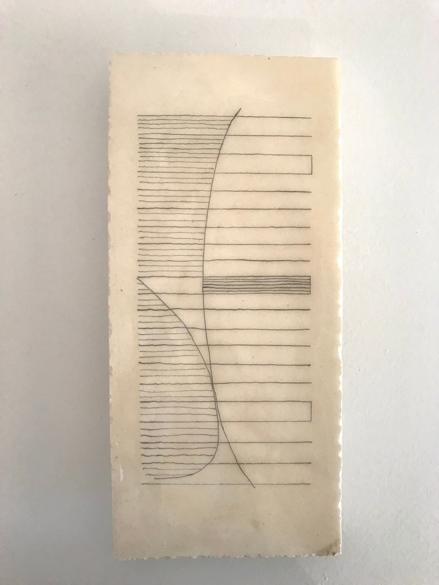 Mark Webber, Plaster Drawing 5, 2017, Plaster, 12 3/4" x 5 15/16 at Anita Rogers Gallery