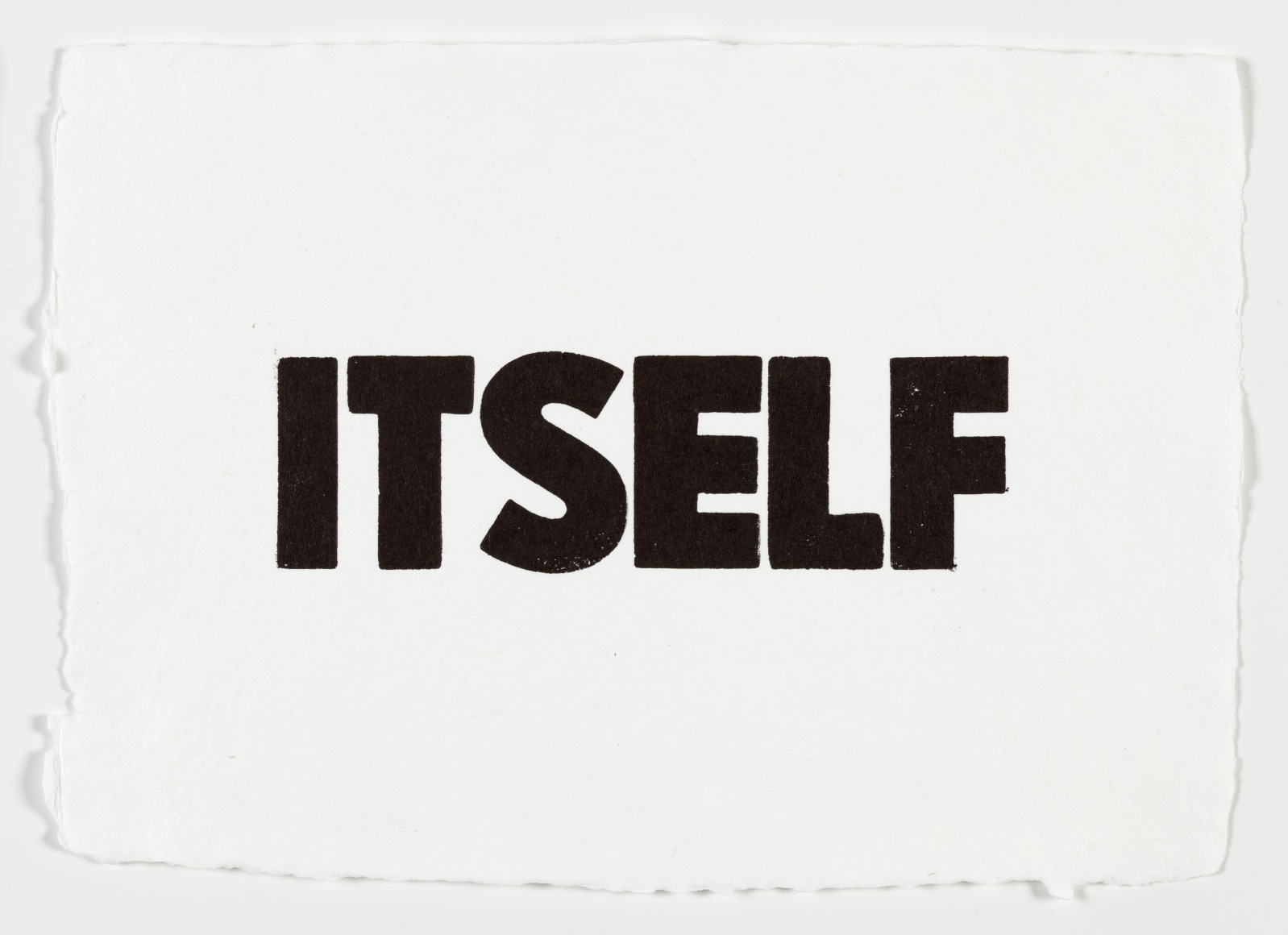 LETTERPRESS SERIES: ITSELF #70, 11" x 7 3/4"
